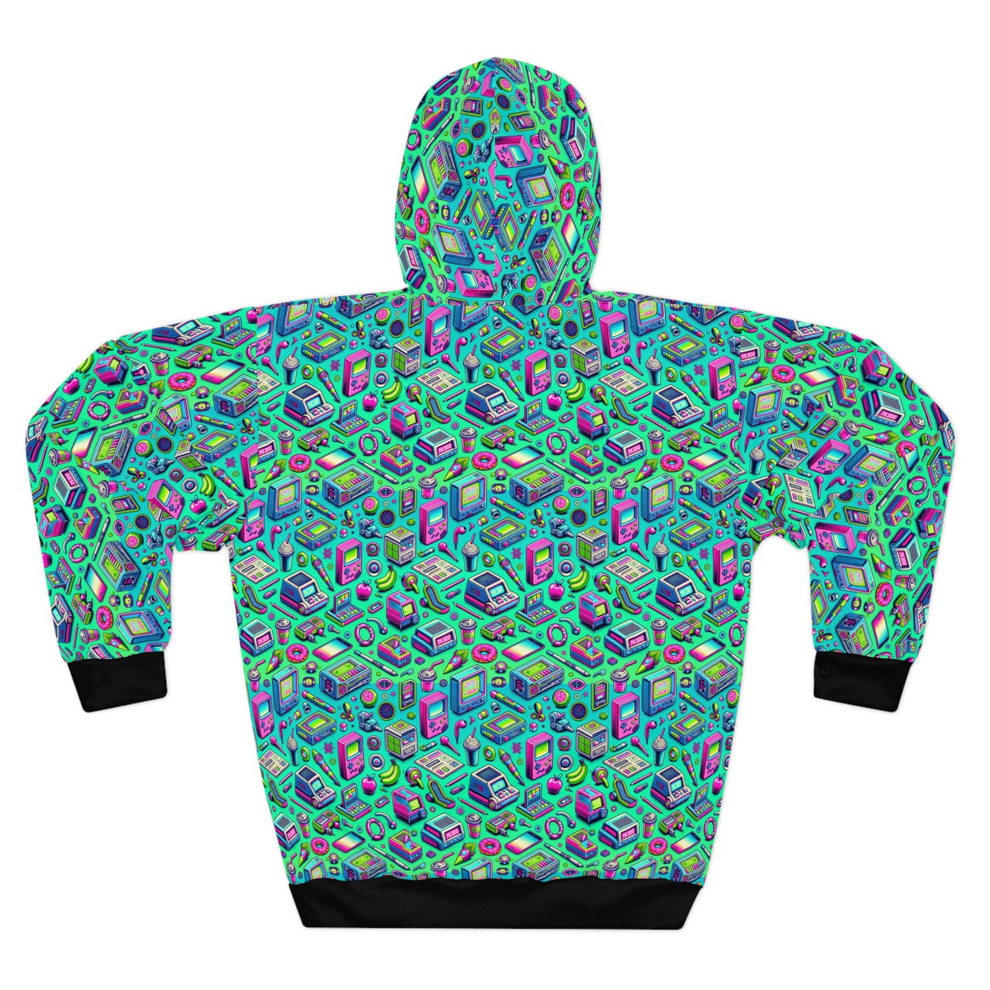 Y2k Revival Nostalgic Futurism Pullover Hoodie - 8404 Design-48