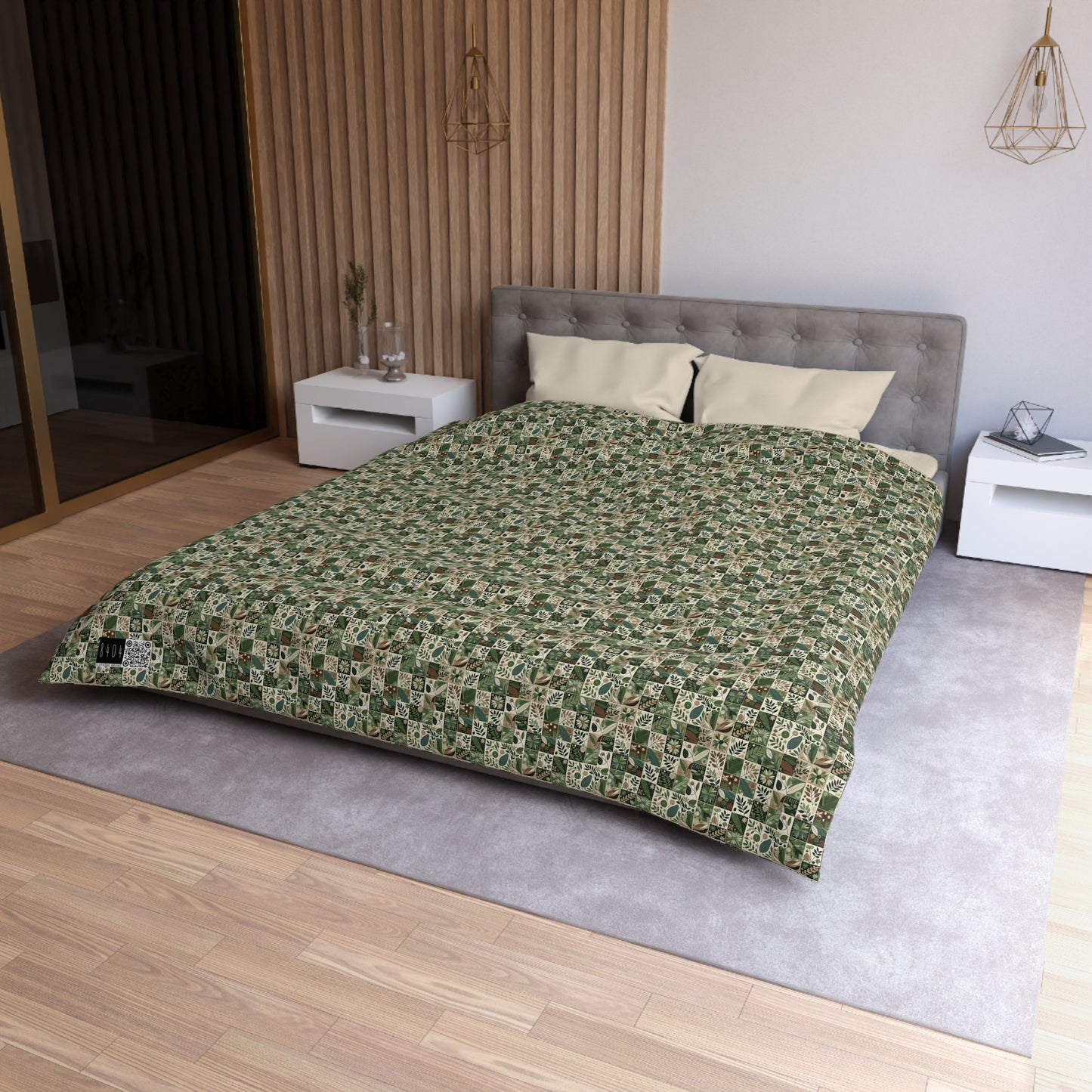 Streetwear Sustainability Environmentally Conscious Streetwear with a Natural Aesthetic Microfiber Duvet Cover - 8404 Design-57