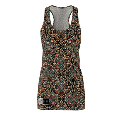 Streetwear Renaissance Artistic Clash of Old and New Women's Cut & Sew Racerback Dress - 8404 Design-46