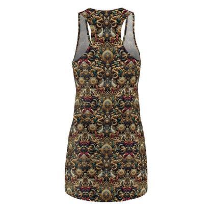 Digital Renaissance Luxurious Streetwear Inspired By Classical Art With a Modern Twist Women's Cut & Sew Racerback Dress - 8404 Design-76