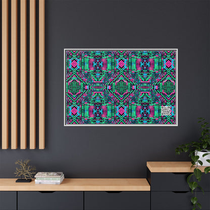Digital Glitch Vibes Tech-Inspired Streetwear Matte Canvas, Framed (multi-Color) - 8404 Design-71 A