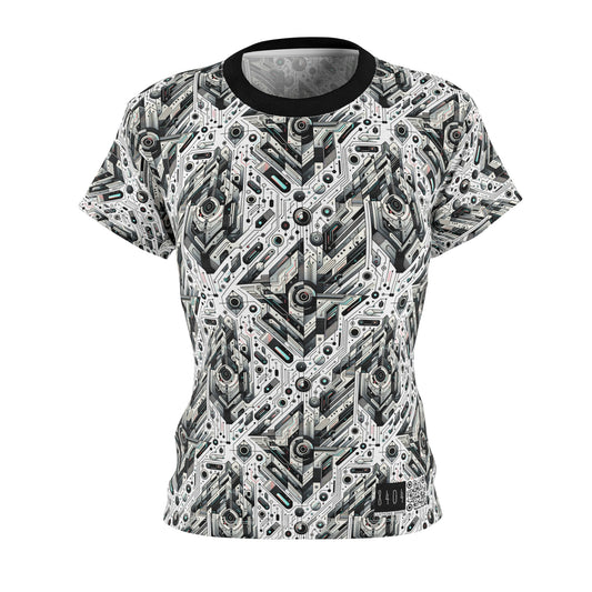 Tech-Infused Streetwear Tech-Forward Minimalism Women's Cut & Sew Tee - 8404 Design-51