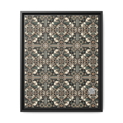 Cyber Garden Party Tech Garden Extravaganza Matte Canvas, Framed (multi-Color) - 8404 Design-66 A