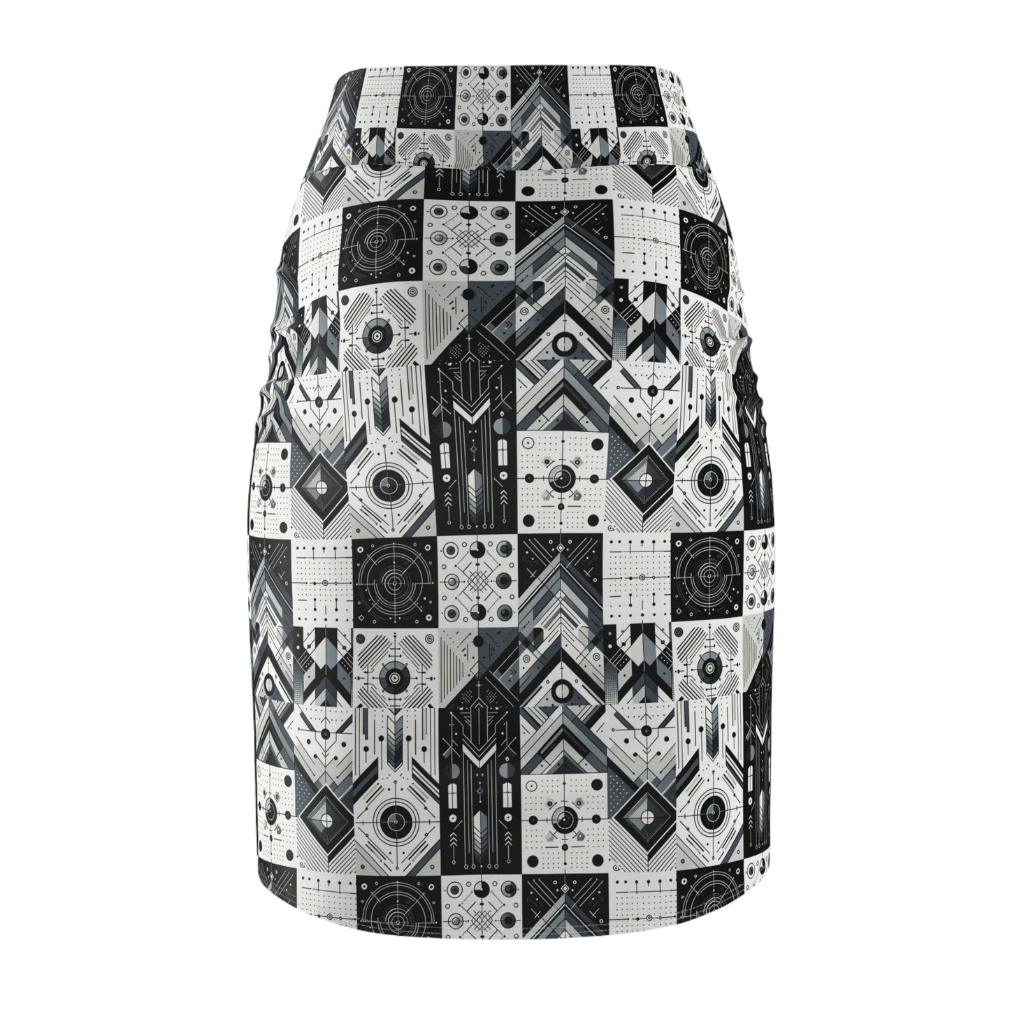 Digital Minimalism Minimalist Tech Women's Pencil Skirt - 8404 Design-50