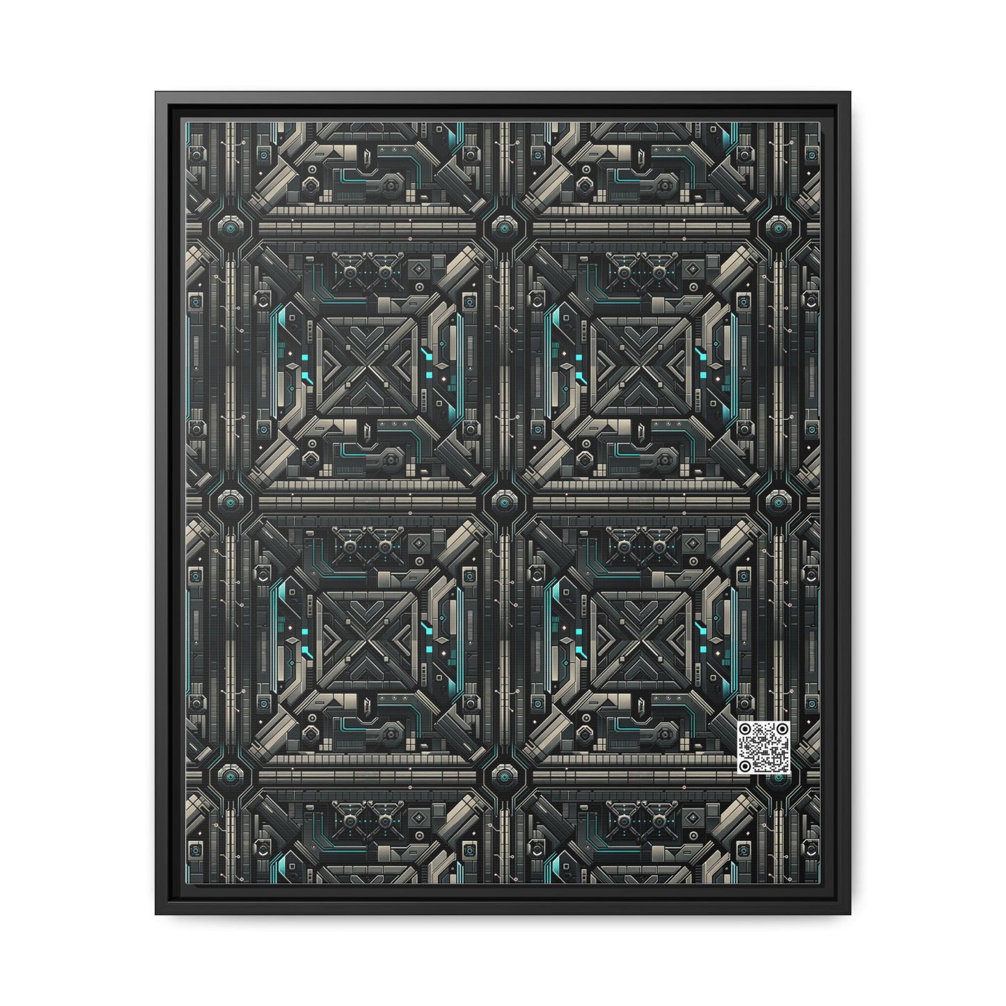 Tech Noir Futuristic Tech Aesthetic with a Dark Twist Matte Canvas, Framed (multi-color) - 8404 Design-59 B