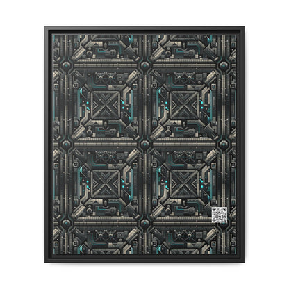 Tech Noir Futuristic Tech Aesthetic with a Dark Twist Matte Canvas, Framed (multi-color) - 8404 Design-59 B