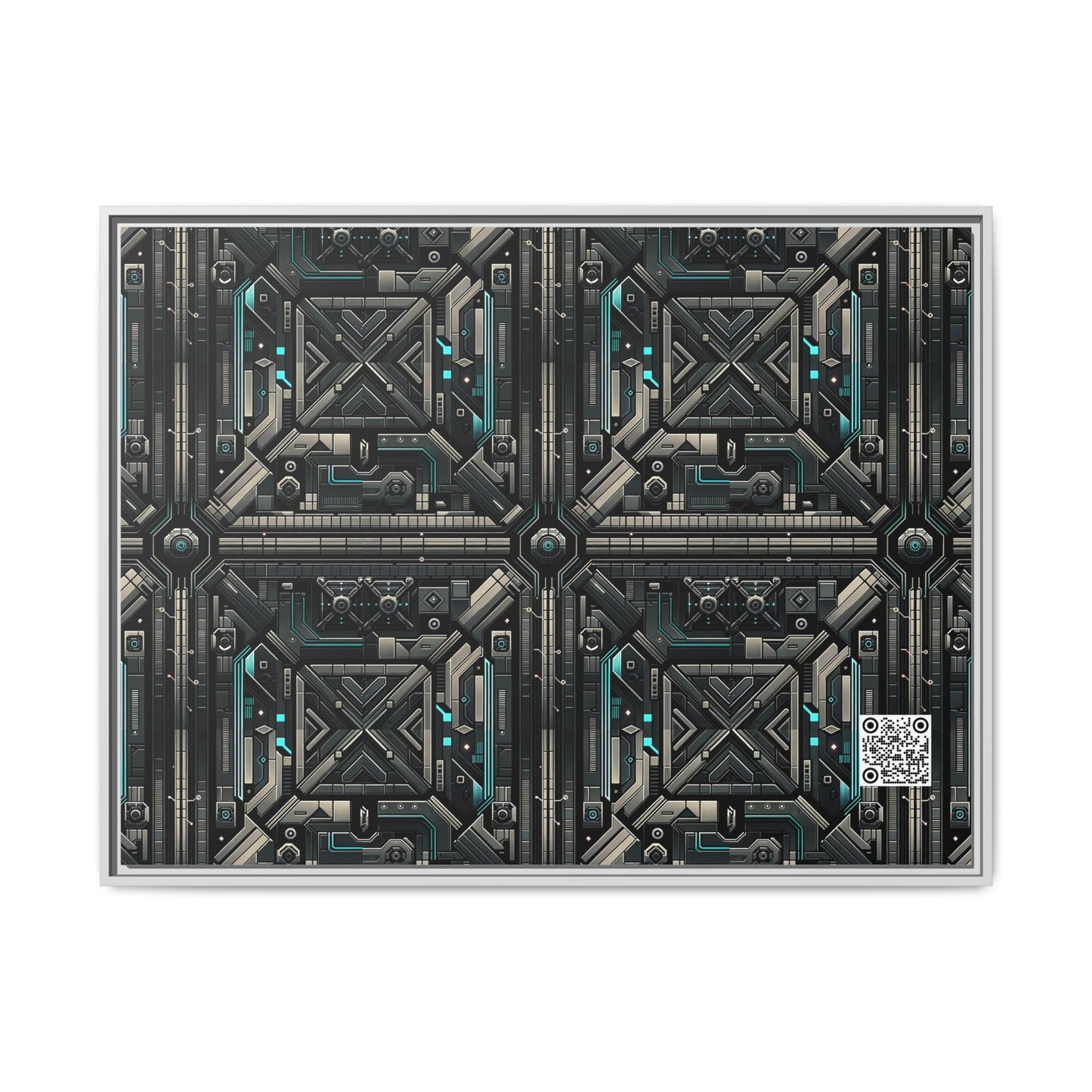 Tech Noir Futuristic Tech Aesthetic with a Dark Twist Matte Canvas, Framed (multi-color) - 8404 Design-59 A