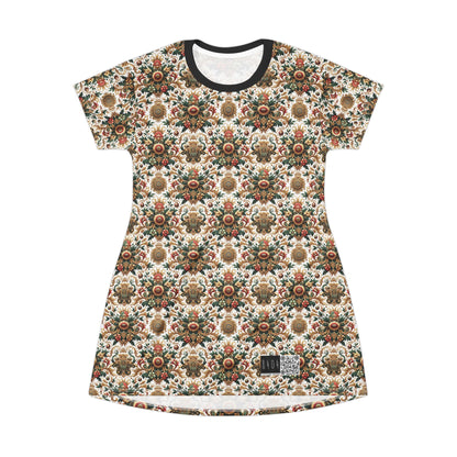 Monogram Madness Luxurious Streetwear T-Shirt Dress - 8404 Design-68