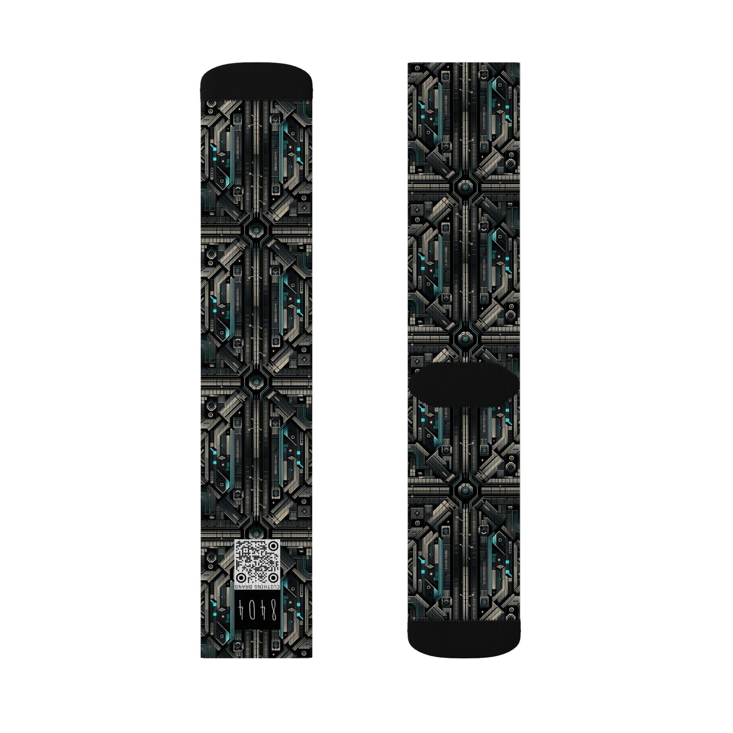 Tech Noir Futuristic Tech Aesthetic with a Dark Twist Sublimation Socks - 8404 Design-59