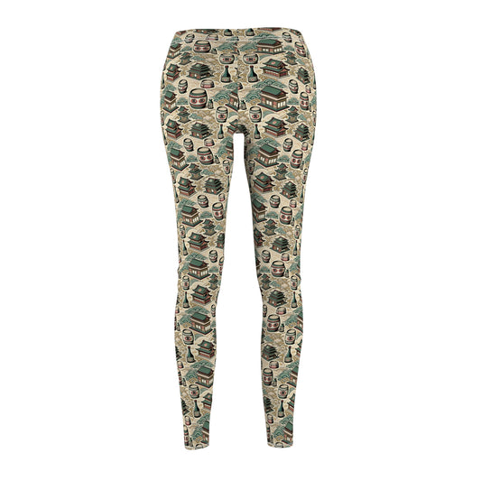 Cultural Artisanal Fusion Contemporary Cultural Elegance Women's Cut & Sew Casual Leggings - 8404 Design-68