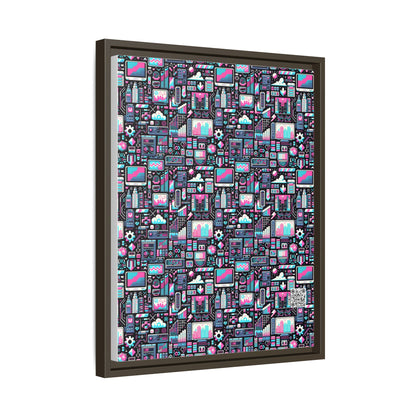 Digital Rebellion Youthful Streetwear with a Rebellious Digital Twist Matte Canvas, Framed (multi-color) - 8404 Design-71 A