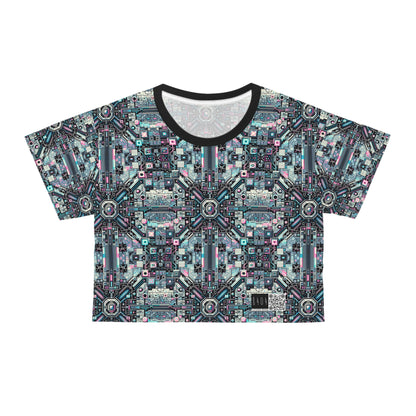Digital Renaissance Tech-Forward Maximalism Crop Tee - 8404 Design-44
