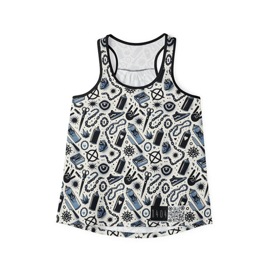 Cultural Rebellion Graphics Edgy and Rebellious With a Hint of Nostalgia Women's Tank Top - 8404 Design-57