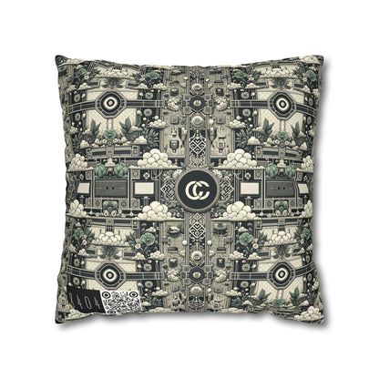 Cyber Garden Party Tech Garden Extravaganza Faux Suede Square Pillowcase - 8404 Design-54