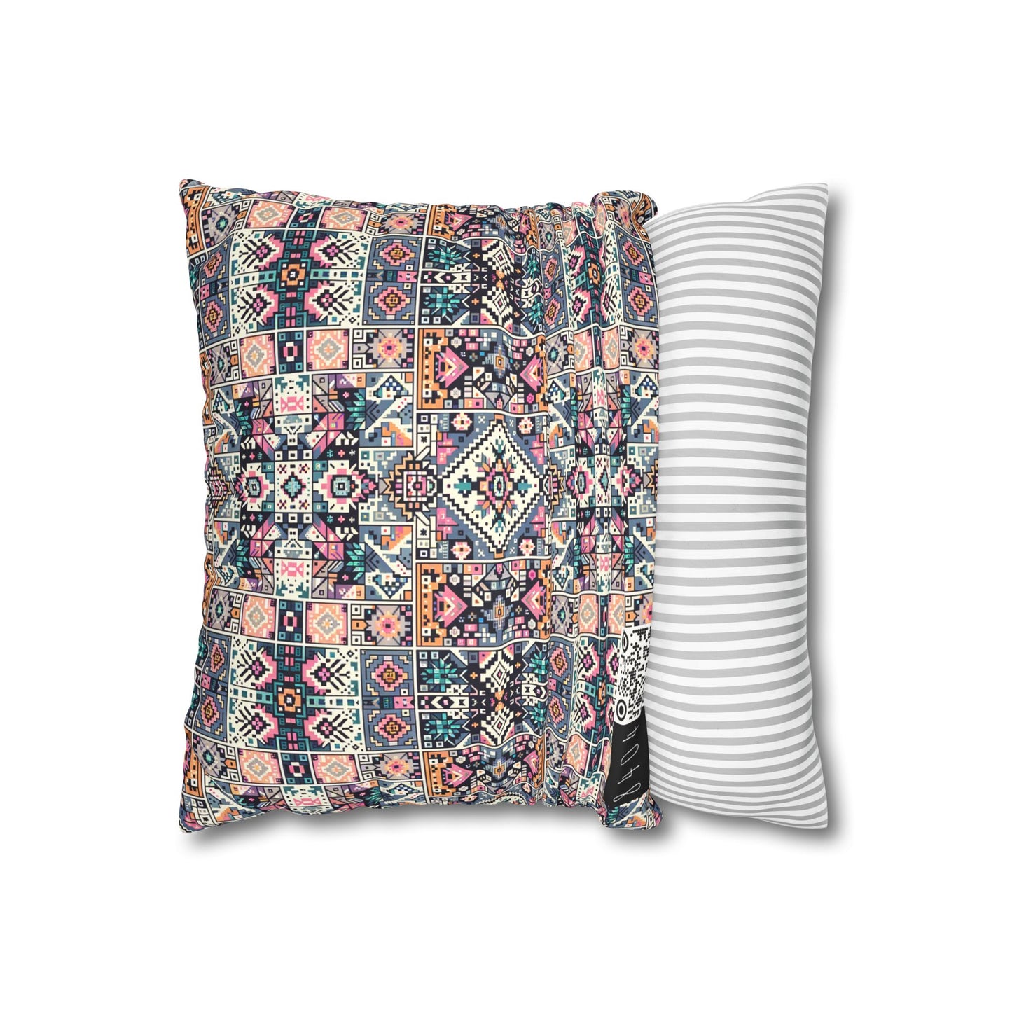 Faux Suede Square Pillowcase - 8404 Design-02