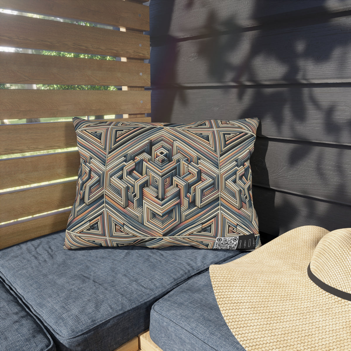 Tech Illusion Graphics Futuristic Artistry Outdoor Pillow - 8404 Design-52