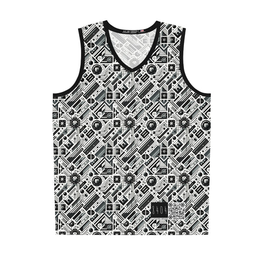 Digital Minimalism Minimalist Tech Basketball Jersey - 8404 Design-62