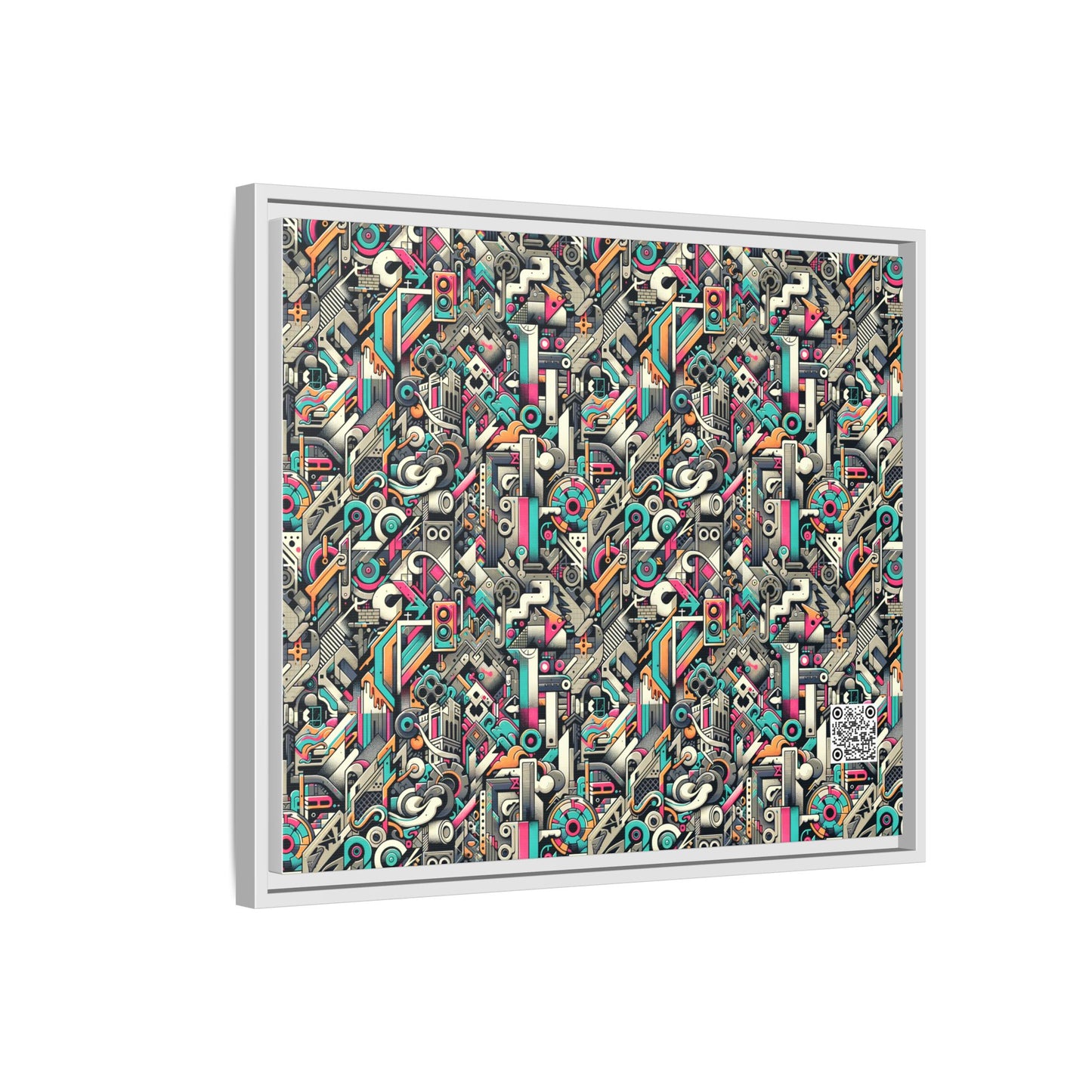Digital Street Art Urban Street Style Matte Canvas, Framed (multi-color) - 8404 Design-74 B