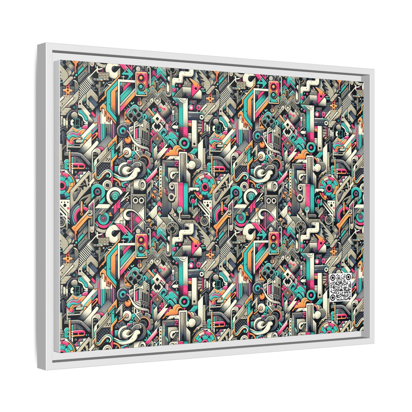 Digital Street Art Urban Street Style Matte Canvas, Framed (multi-color) - 8404 Design-74 A