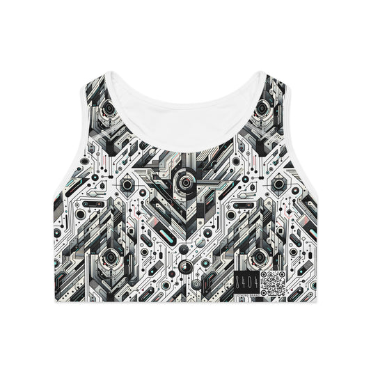 Tech-Infused Streetwear Tech-Forward Minimalism Sports Bra - 8404 Design-51