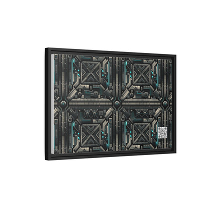 Tech Noir Futuristic Tech Aesthetic with a Dark Twist Matte Canvas, Framed (multi-color) - 8404 Design-59 B