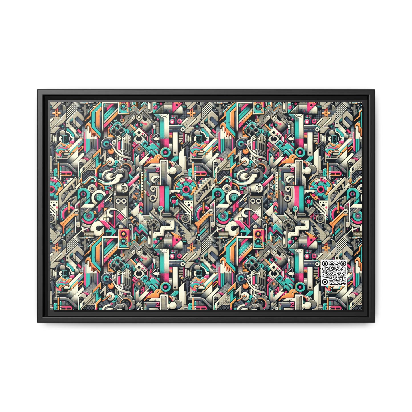 Digital Street Art Urban Street Style Matte Canvas, Framed (multi-color) - 8404 Design-74 B