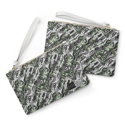 Tech Camo Fusion Tech-Forward Streetwear With a Futuristic Edge Clutch Bag - 8404 Design-46