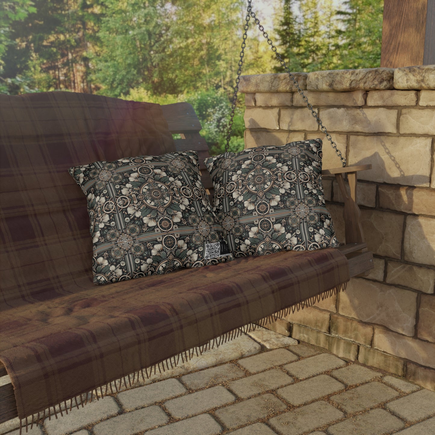 Cyber Garden Party Tech Garden Extravaganza Outdoor Pillow - 8404 Design-66