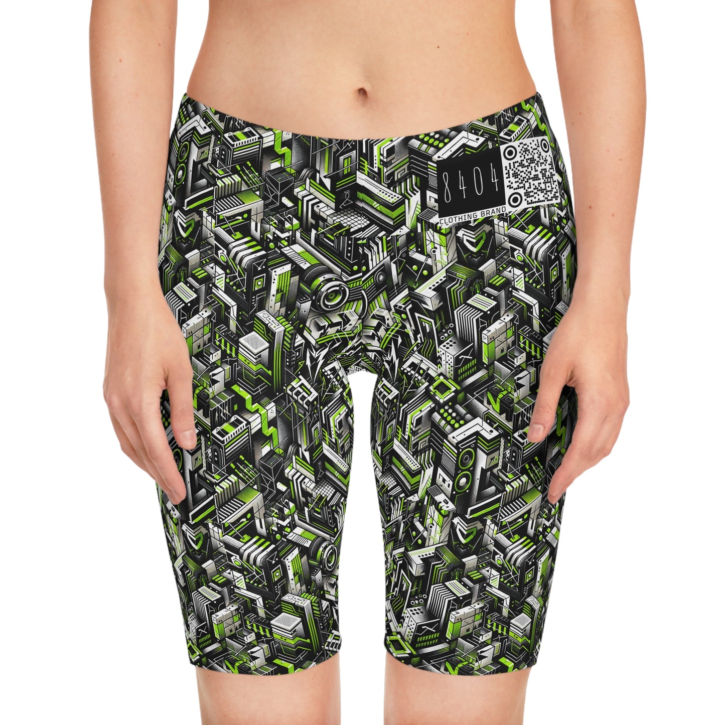 Graffiti Tech Fusion Bold Streetwear Fusion Women's Bike Shorts - 8404 Design-53