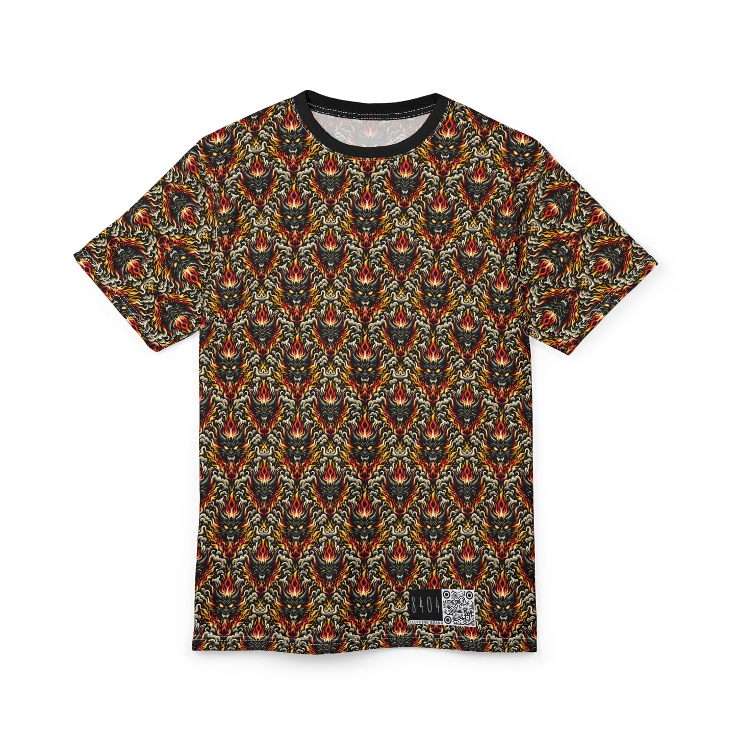 Flame Graphics Maximalist Streetwear Unisex Cut & Sew Tee - 8404 Design-59