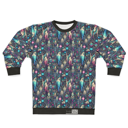 Digital Renaissance Tech-Forward Maximalism Sweatshirt - 8404 Design-56