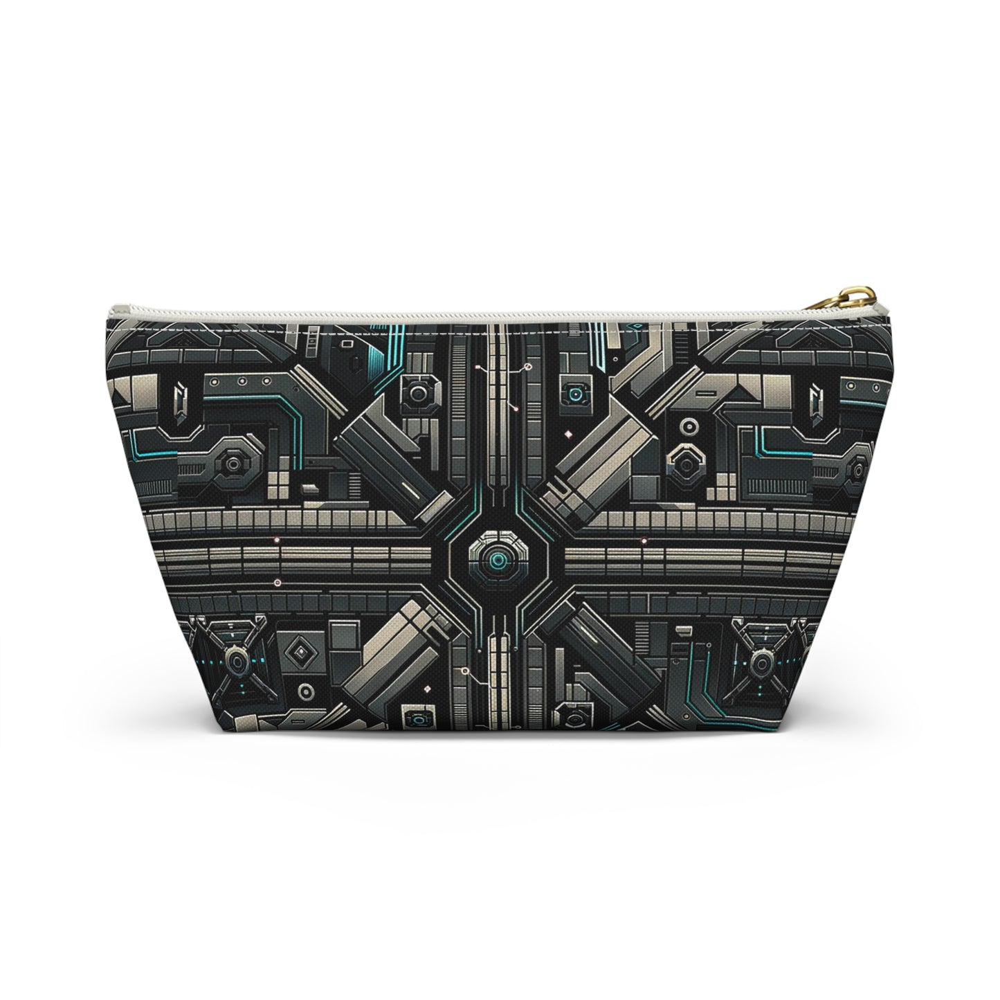 Tech Noir Futuristic Tech Aesthetic with a Dark Twist Accessory Pouch W T-bottom - 8404 Design-59