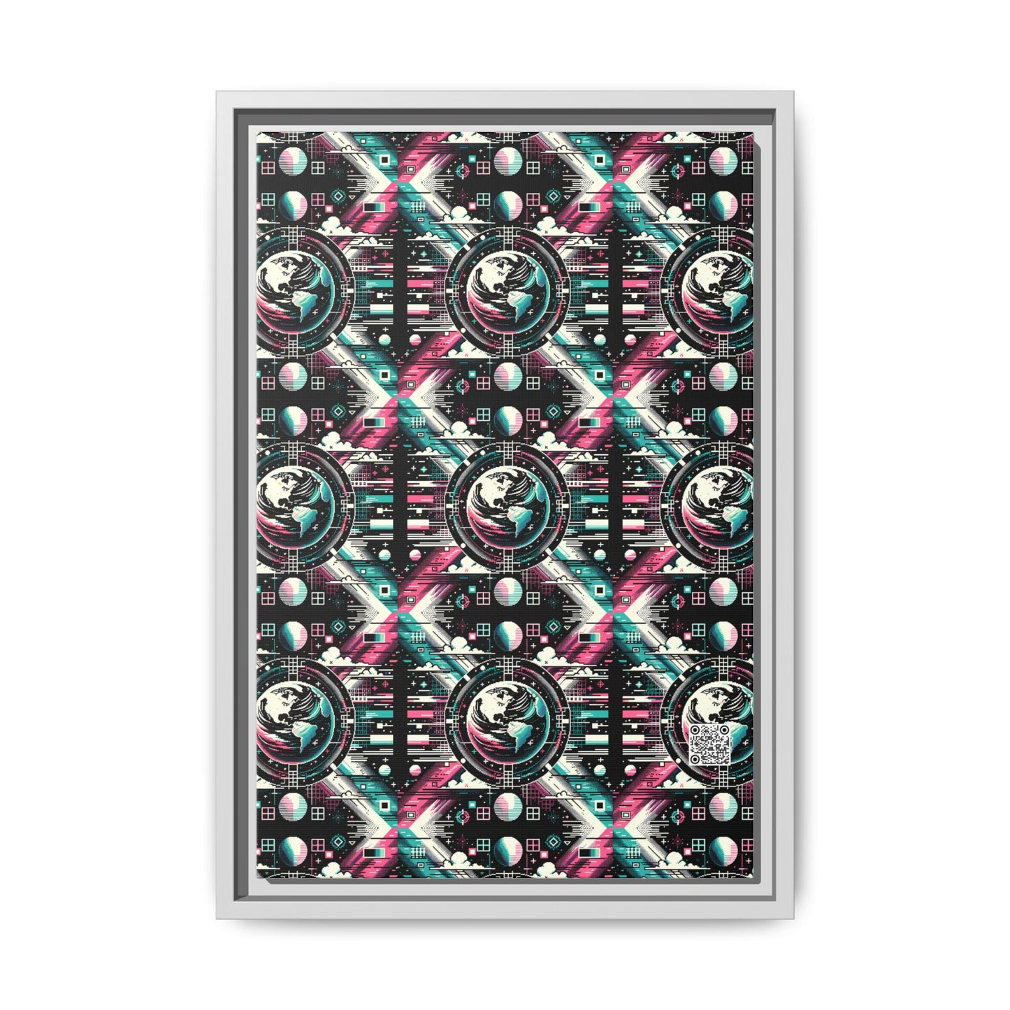 Digital Artistry Digital-native Streetwear Matte Canvas, Framed (multi-color) - 8404 Design-62 B