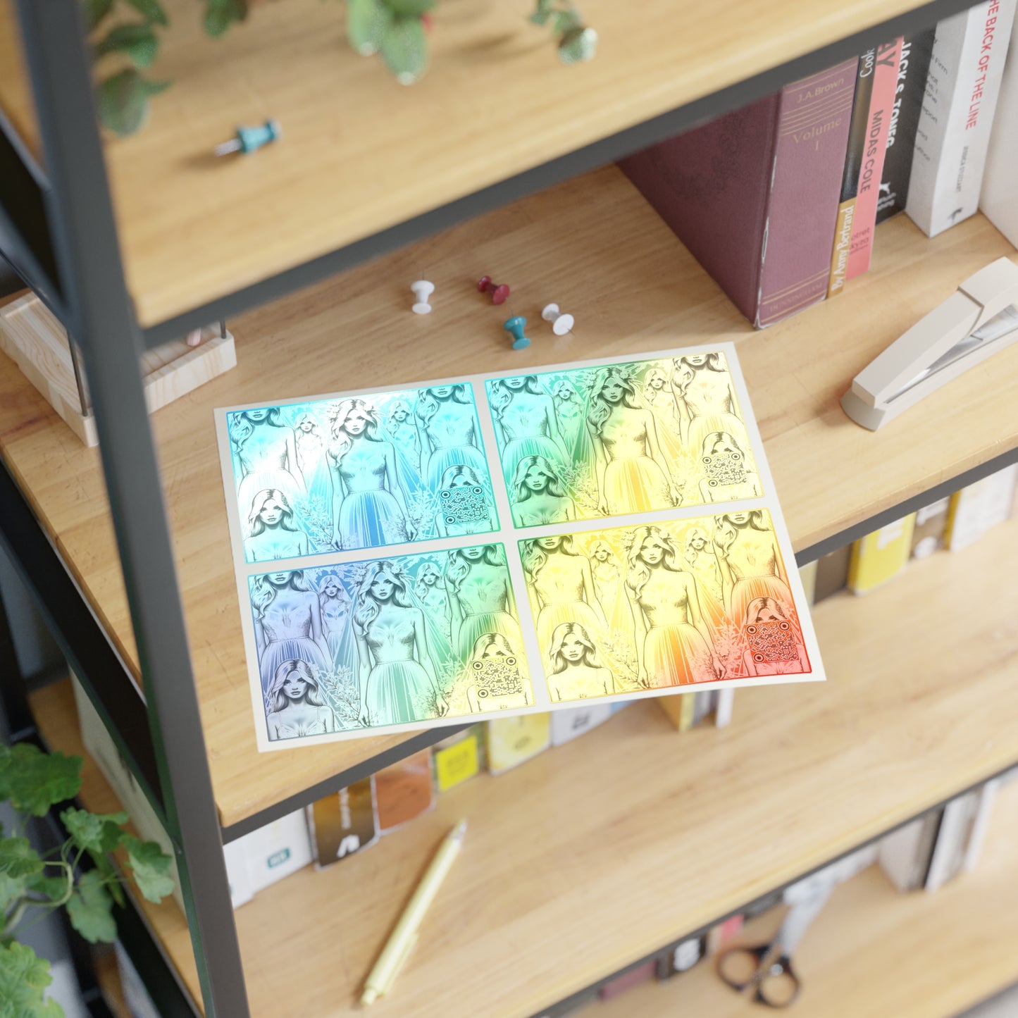 Chic Bridal Minimalism Modern Romantic Sticker Sheet - 8404 Design-58