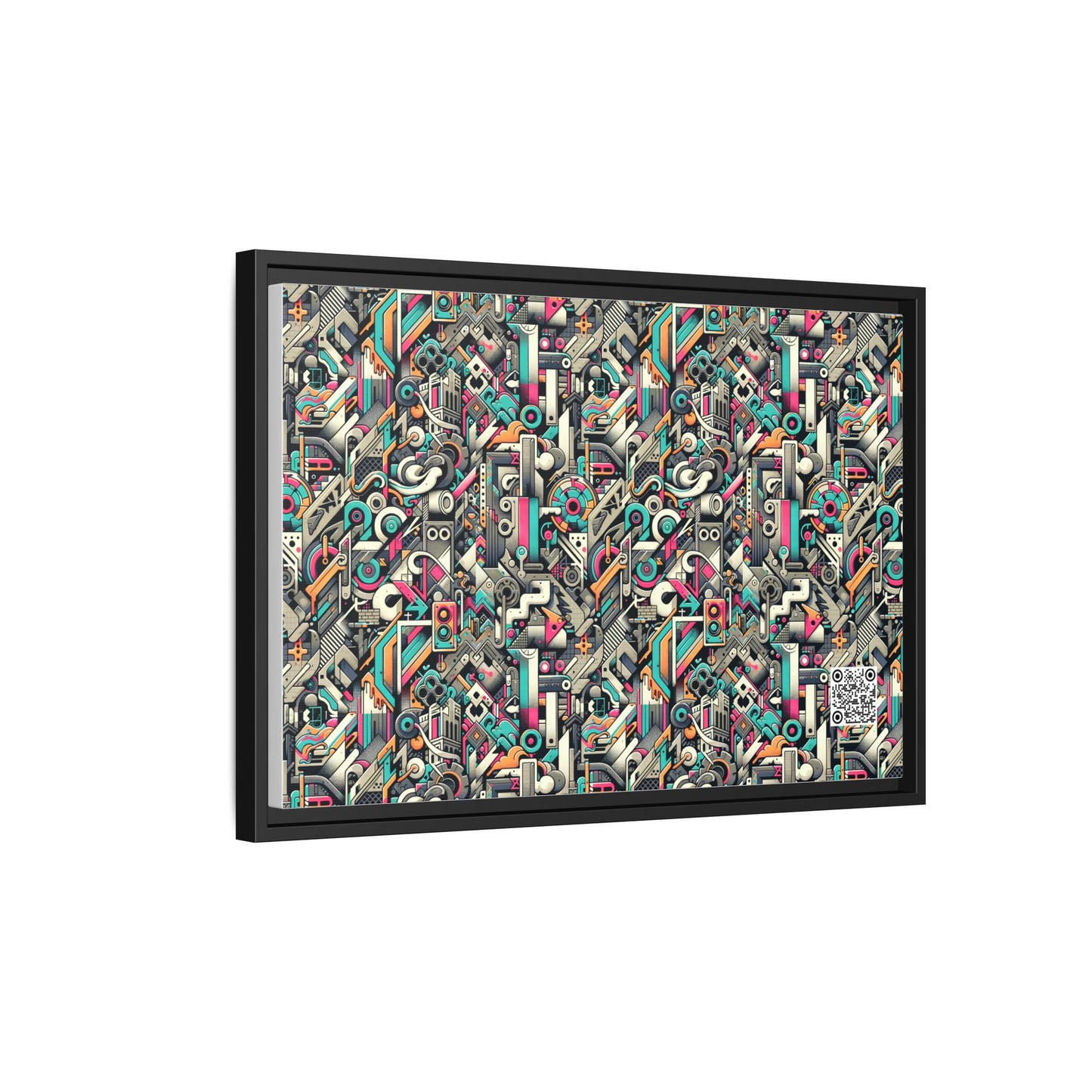Digital Street Art Urban Street Style Matte Canvas, Framed (multi-color) - 8404 Design-74 B