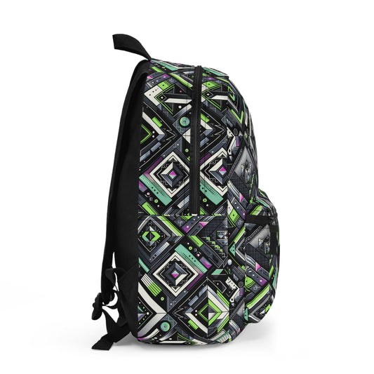 Retro Futurism Graphics Tech-Forward Streetwear Backpack - 8404 Design-48