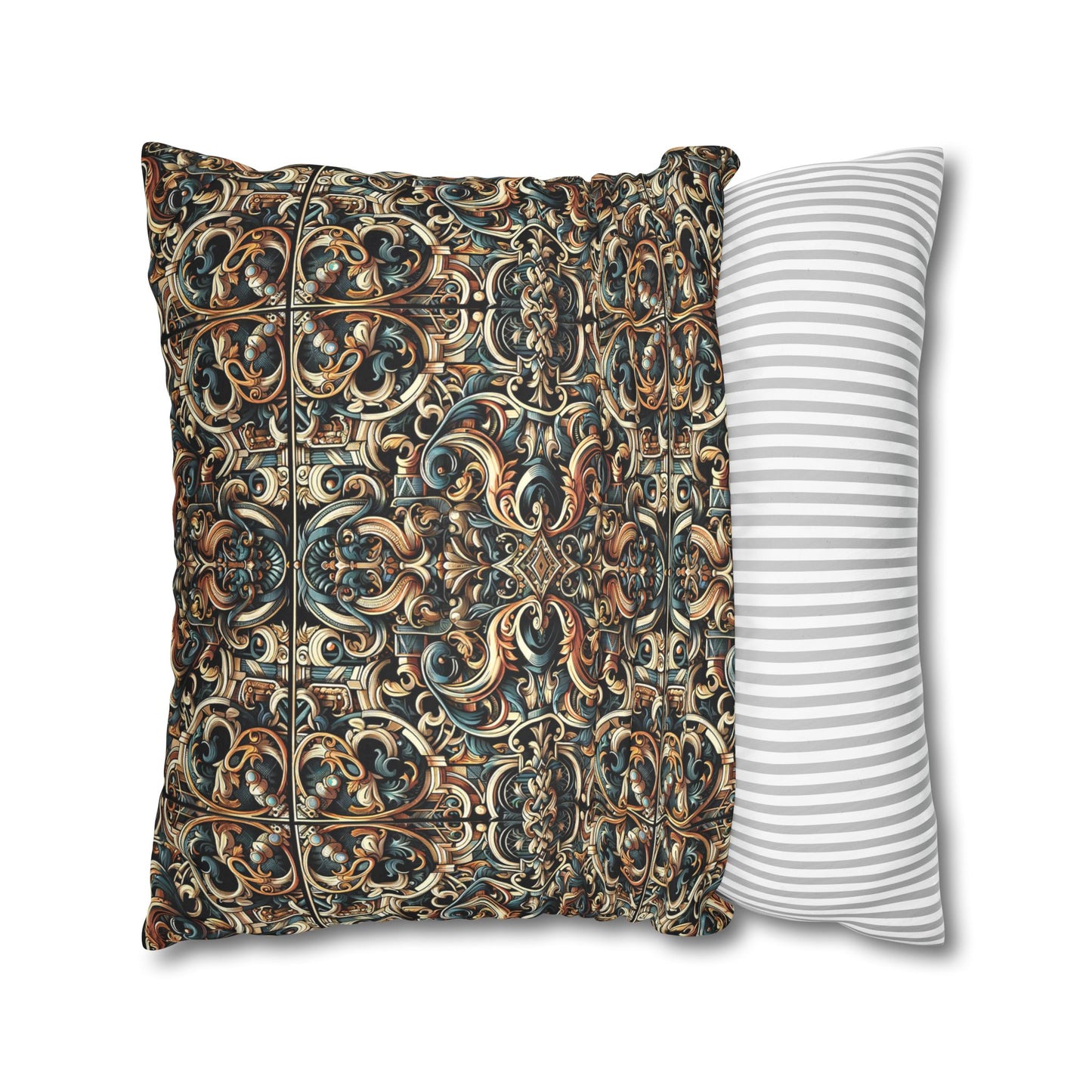 Urban Renaissance Historical Fusion With Street Edge Faux Suede Square Pillowcase - 8404 Design-59