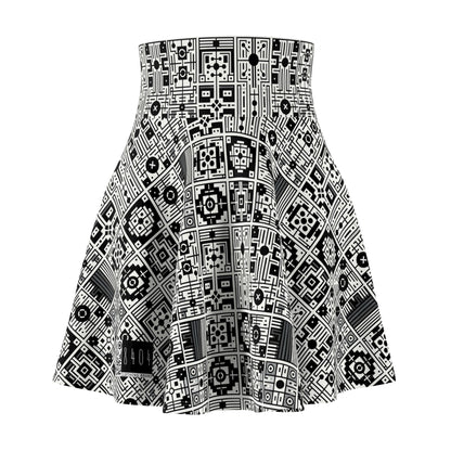 Digital Minimalism Minimalist Tech Women's Skater Skirt - 8404 Design-55