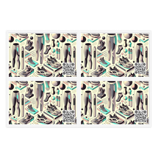 Tech-Infused Athleisure Futuristic Athletic Tech Sticker Sheets - 8404 Design-44