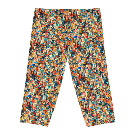 Digital Artistic Expression Artistic Streetwear Women's Capri Leggings - 8404 Design-46
