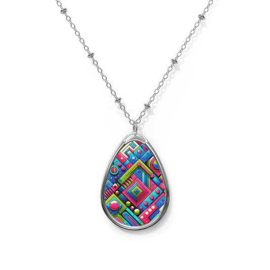 Neon Street Pop Vibrant and Eye-catching Oval Necklace - 8404 Design-63
