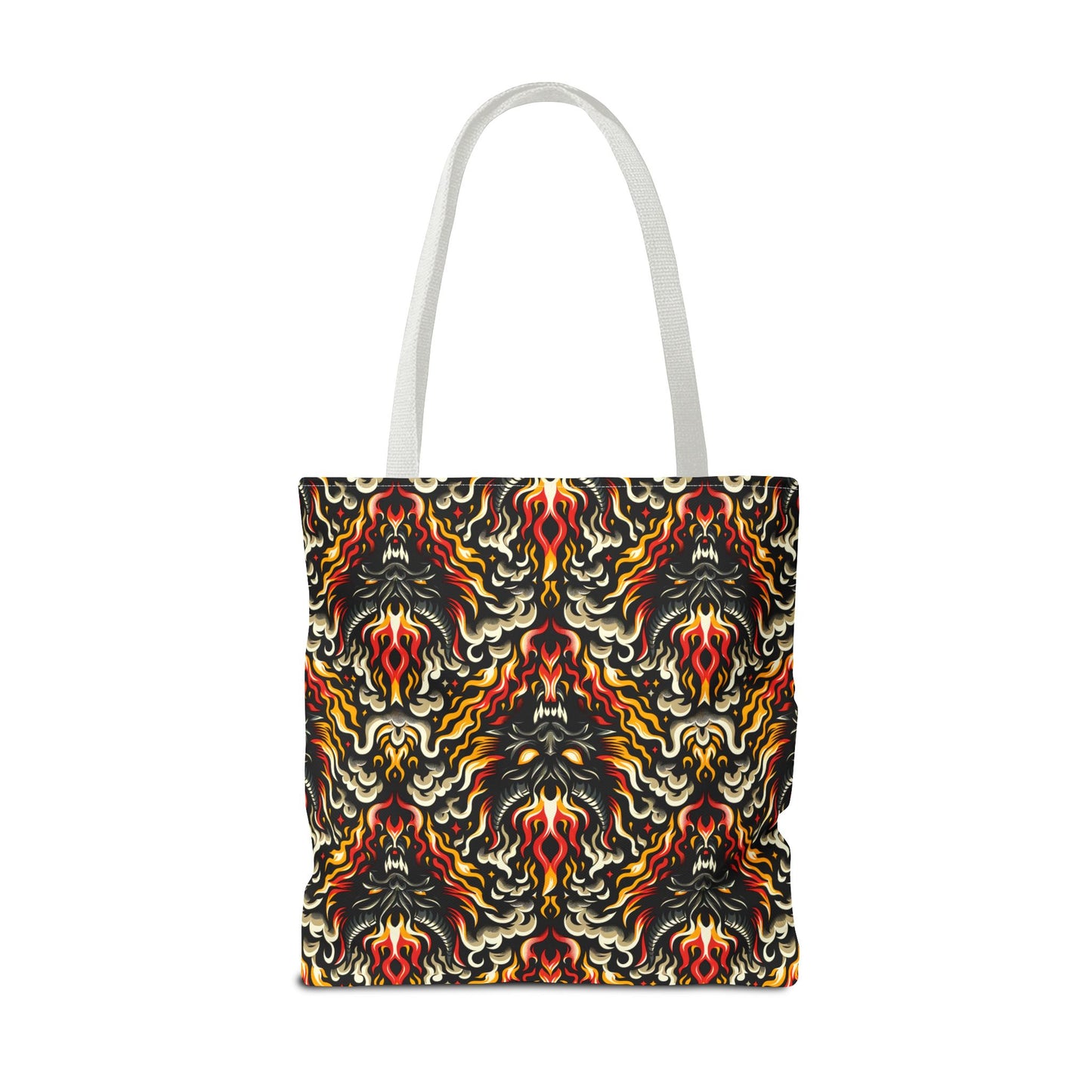 Flame Graphics Maximalist Streetwear Tote Bag - 8404 Design-59