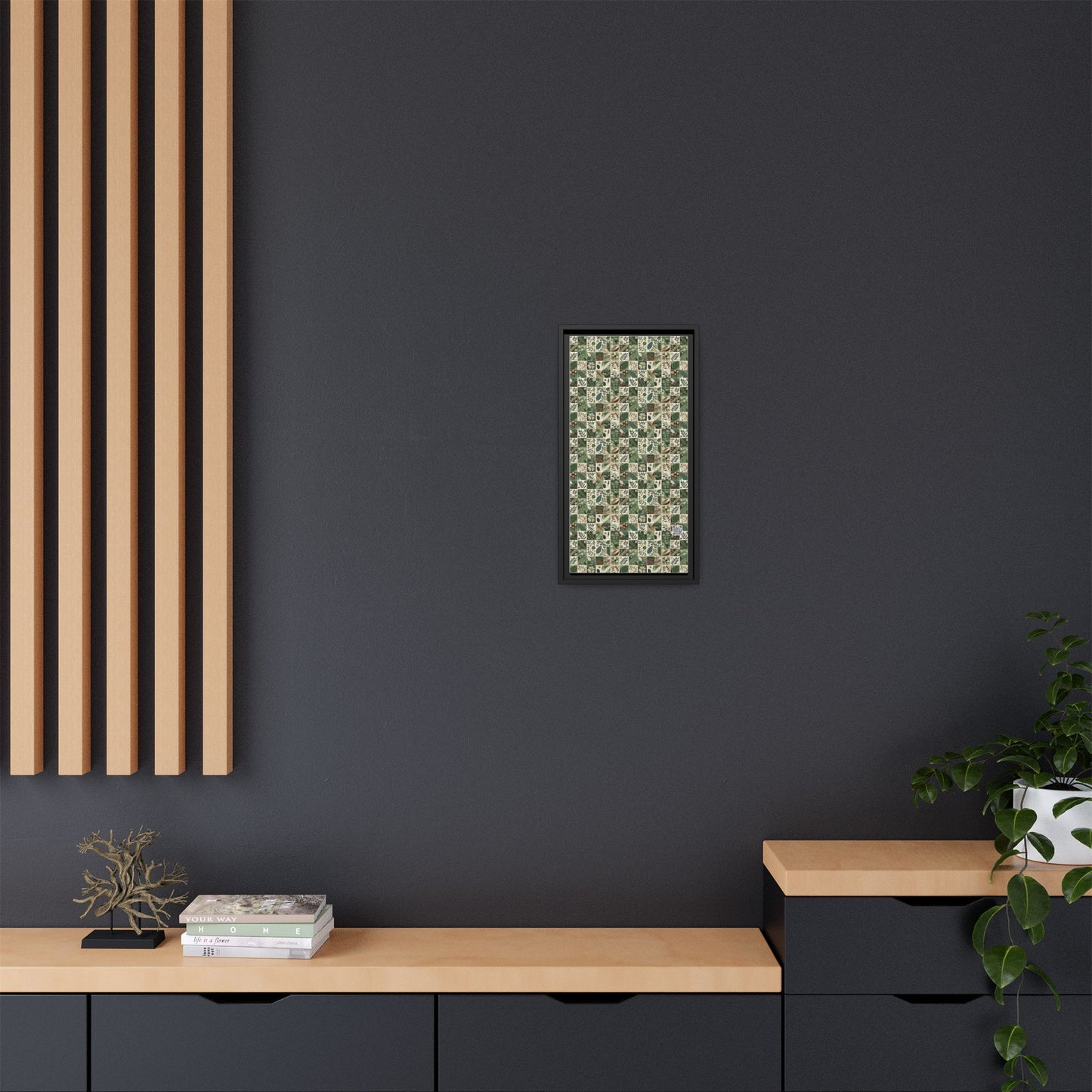 Streetwear Sustainability Environmentally Conscious Streetwear with a Natural Aesthetic Matte Canvas, Framed (multi-color) - 8404 Design-57 B