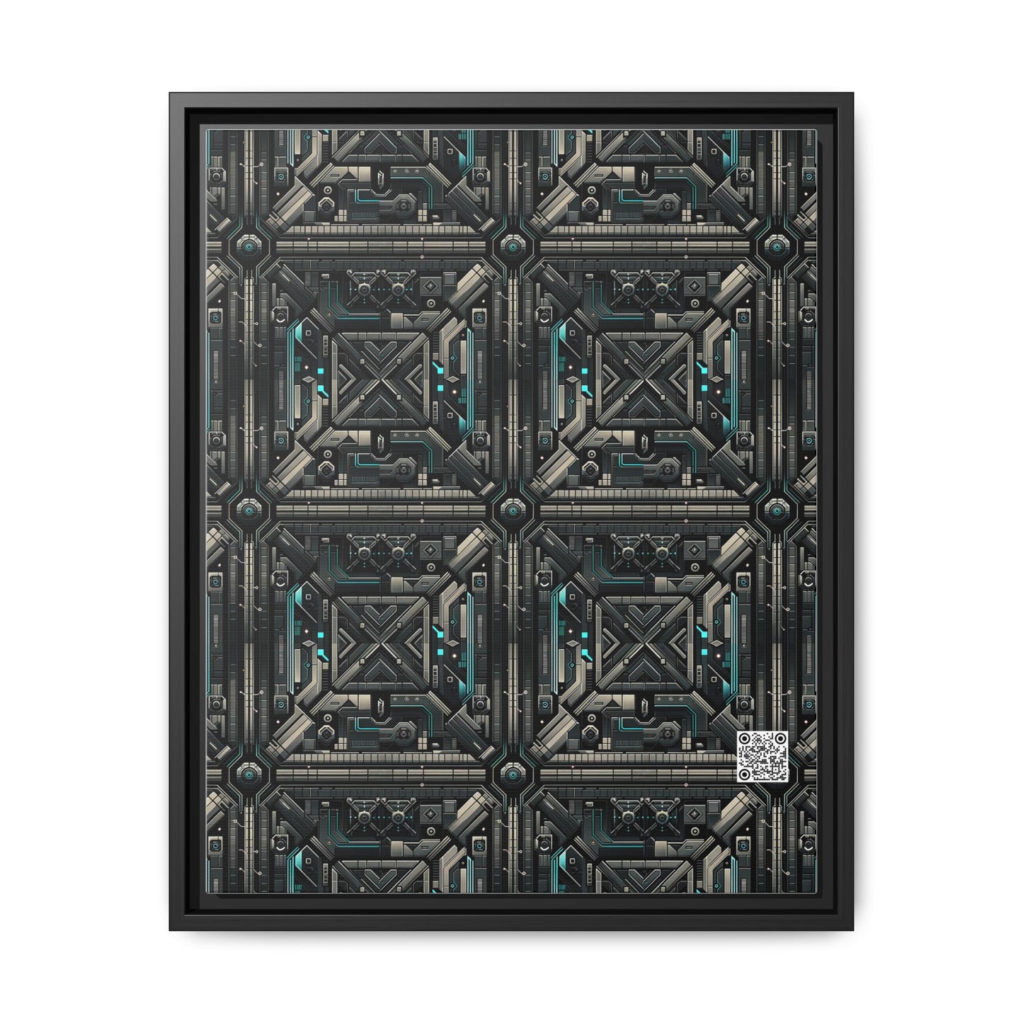 Tech Noir Futuristic Tech Aesthetic with a Dark Twist Matte Canvas, Framed (multi-color) - 8404 Design-59 A