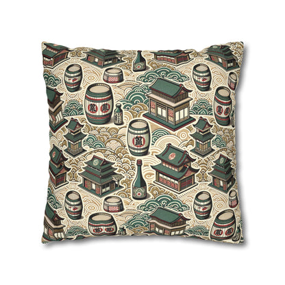Cultural Artisanal Fusion Contemporary Cultural Elegance Spun Polyester Square Pillowcase - 8404 Design-68