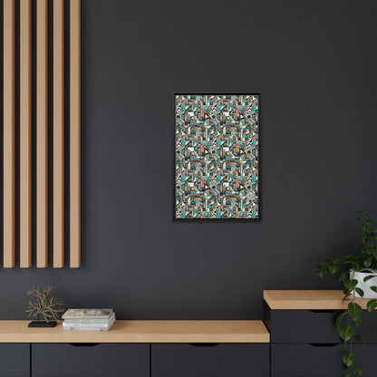 Digital Street Art Urban Street Style Matte Canvas, Framed (multi-color) - 8404 Design-81 A