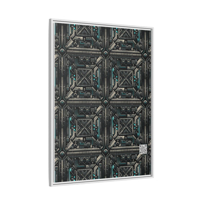 Tech Noir Futuristic Tech Aesthetic with a Dark Twist Matte Canvas, Framed (multi-color) - 8404 Design-59 A