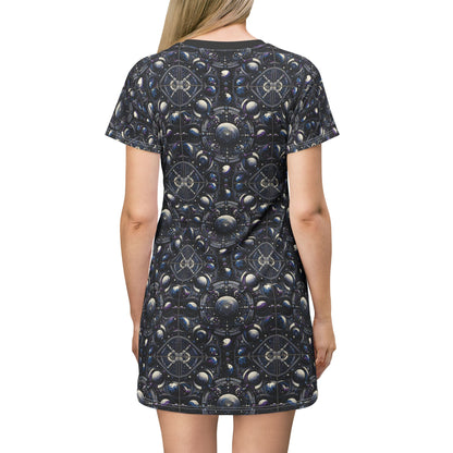 Tech Astronaut Tech-Forward Streetwear Meets Space Exploration T-Shirt Dress - 8404 Design-46