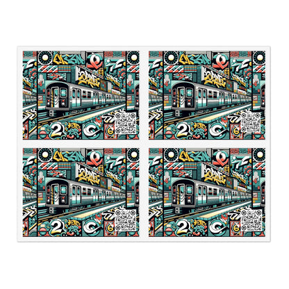 Retro Graffiti Revival Retro Urban Street Art Sticker Sheets - 8404 Design-47