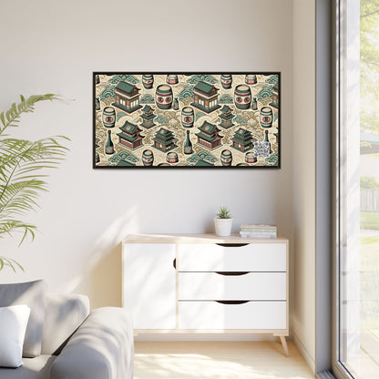 Cultural Artisanal Fusion Contemporary Cultural Elegance Matte Canvas, Framed (multi-Color) - 8404 Design-68 B